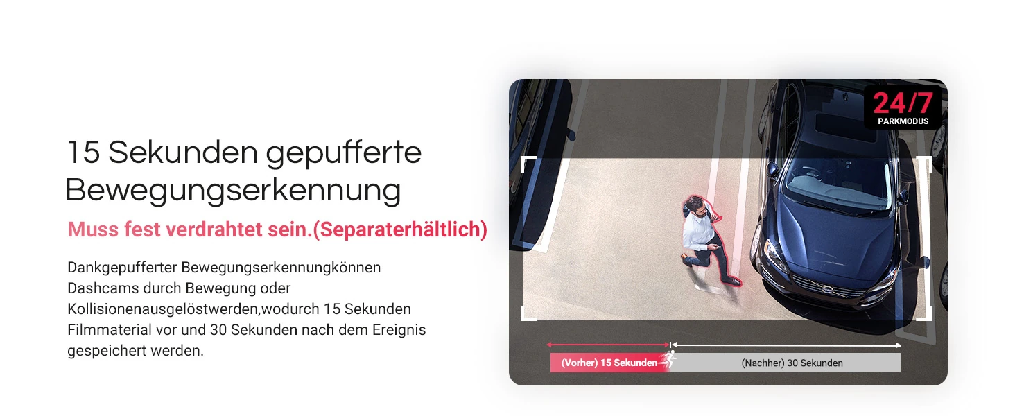 Vantrue E1 Pro 4K Mini Dashcam mit GPS, WLAN und Parküberwachung – Bild 14