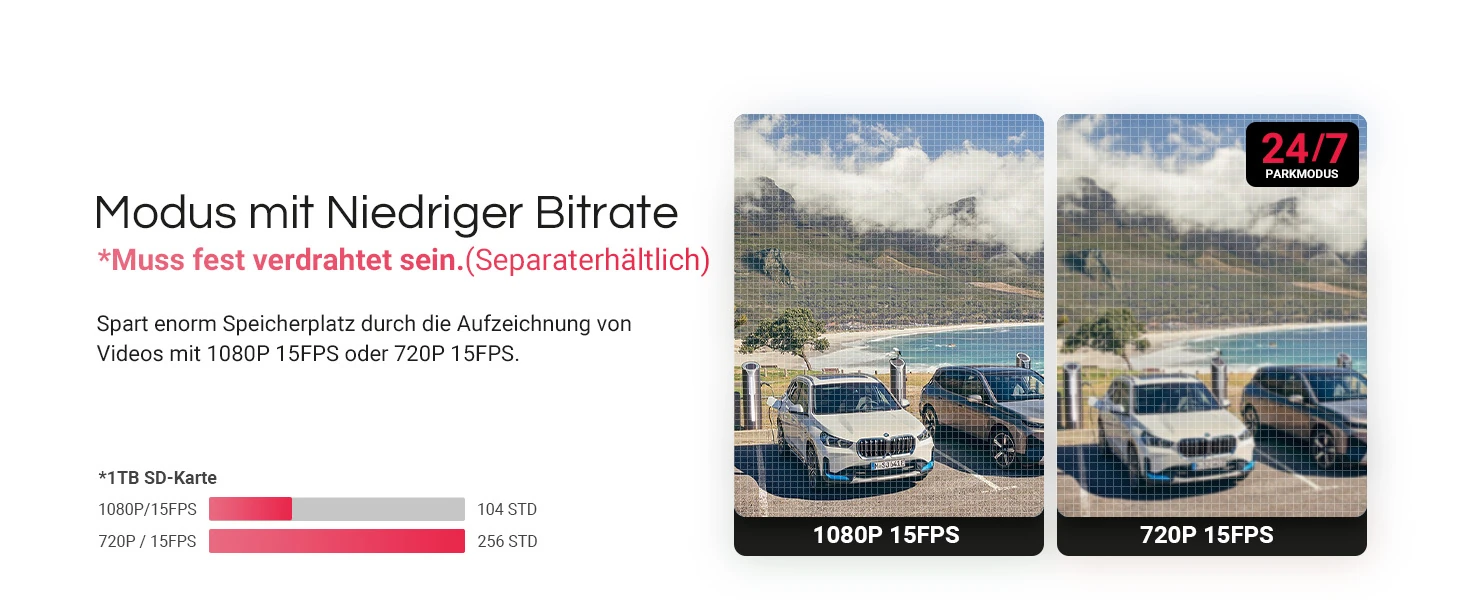 Vantrue E1 Pro 4K Mini Dashcam mit GPS, WLAN und Parküberwachung – Bild 16