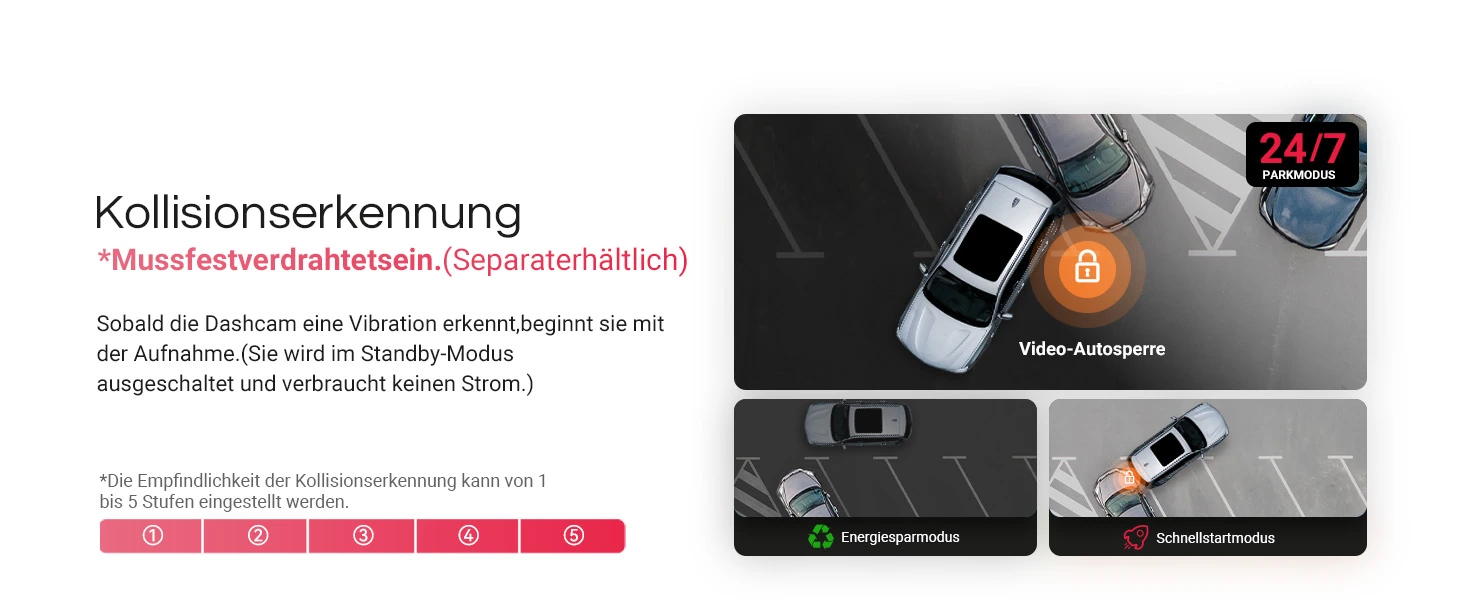 Vantrue E1 Pro 4K Mini Dashcam mit GPS, WLAN und Parküberwachung – Bild 15