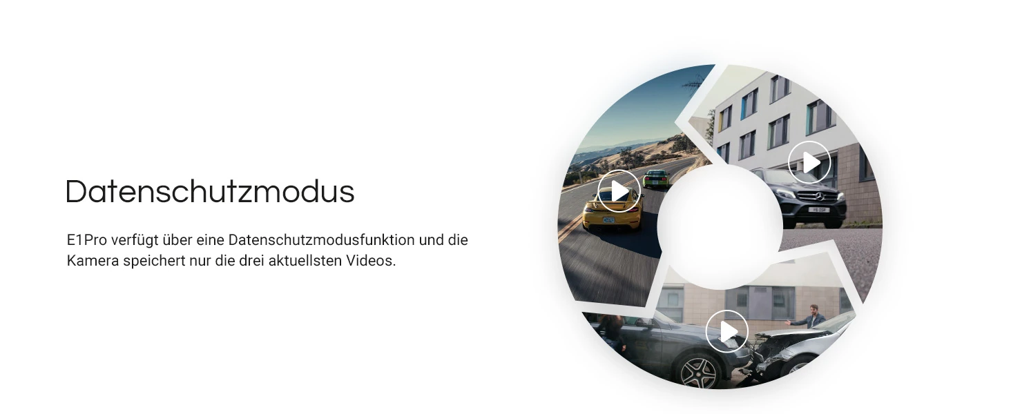 Vantrue E1 Pro 4K Mini Dashcam mit GPS, WLAN und Parküberwachung – Bild 24