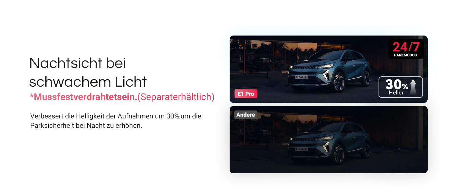 Vantrue E1 Pro 4K Mini Dashcam mit GPS, WLAN und Parküberwachung – Bild 18