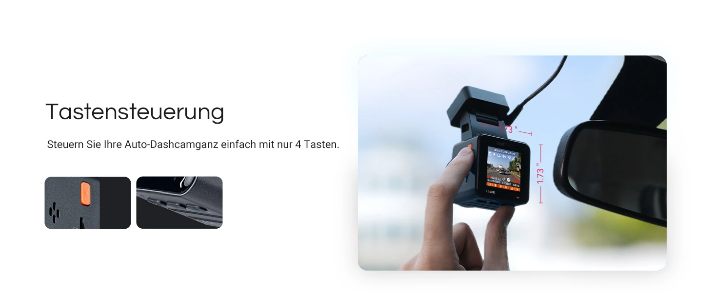 Vantrue E1 Pro 4K Mini Dashcam mit GPS, WLAN und Parküberwachung – Bild 11