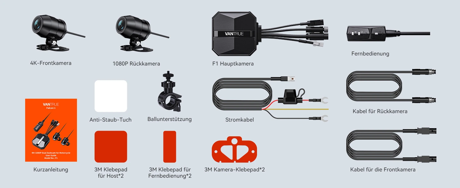 Vantrue F1 Motorrad-Dashcam – Bild 5