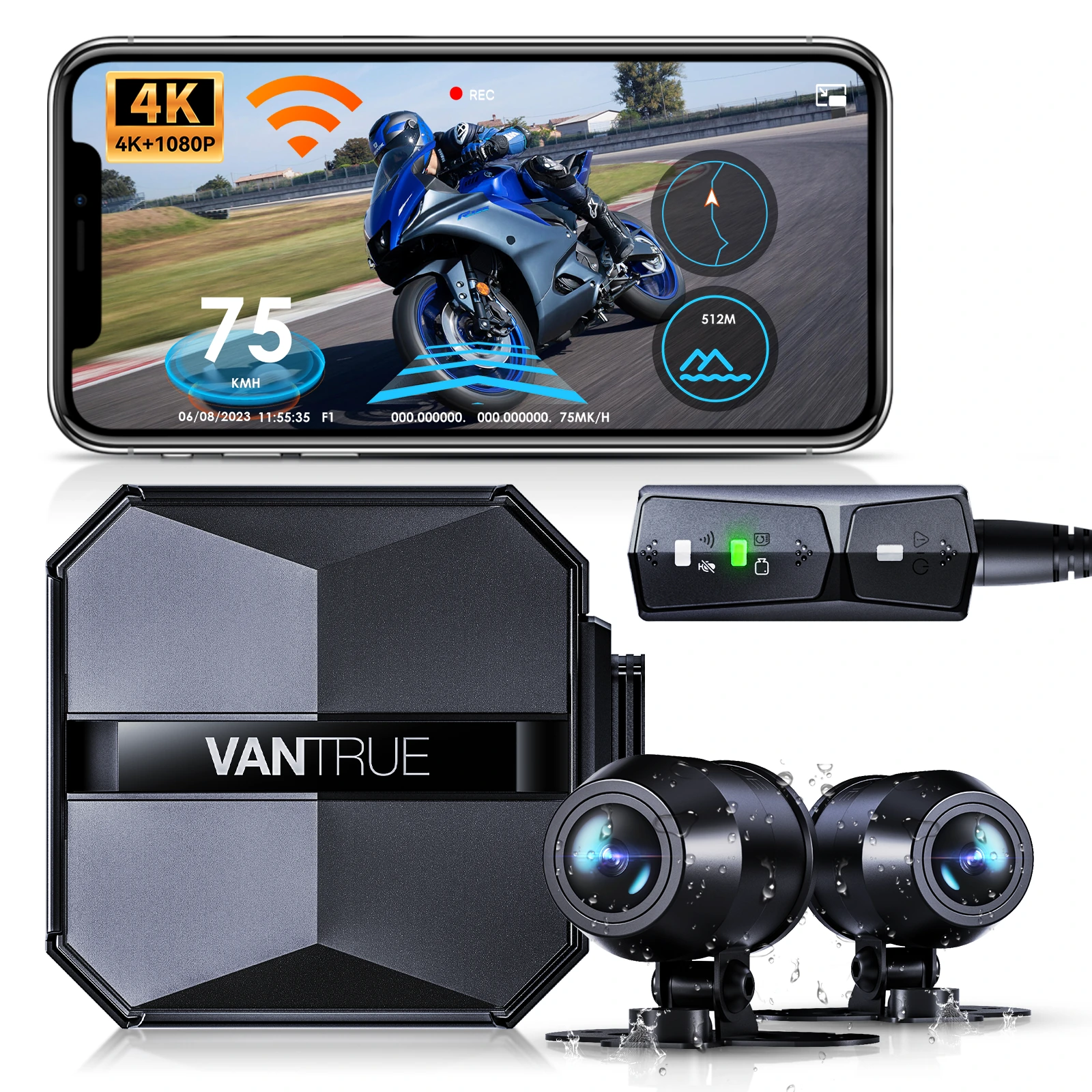 Vantrue F1 Motorrad-Dashcam – Bild 2