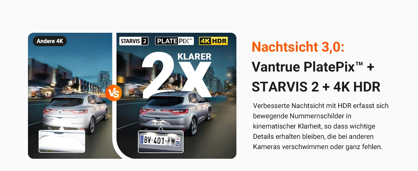 Vantrue N4 Pro S 3 Kanal Dashcam mit 4K vorne, Innenraumkamera, 2.5K hinten, GPS, WLAN und Parküberwachung – Bild 23