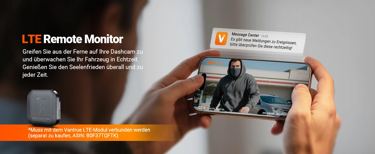 Vantrue N5S 4 Kanal Dashcam mit Front, Innenraum, Heck, GPS, WLAN und Parküberwachung – Bild 24