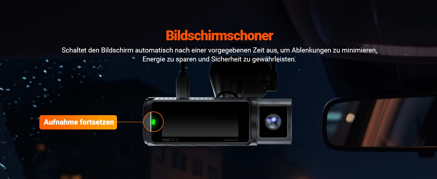 Vantrue N5S 4 Kanal Dashcam mit Front, Innenraum, Heck, GPS, WLAN und Parküberwachung – Bild 21