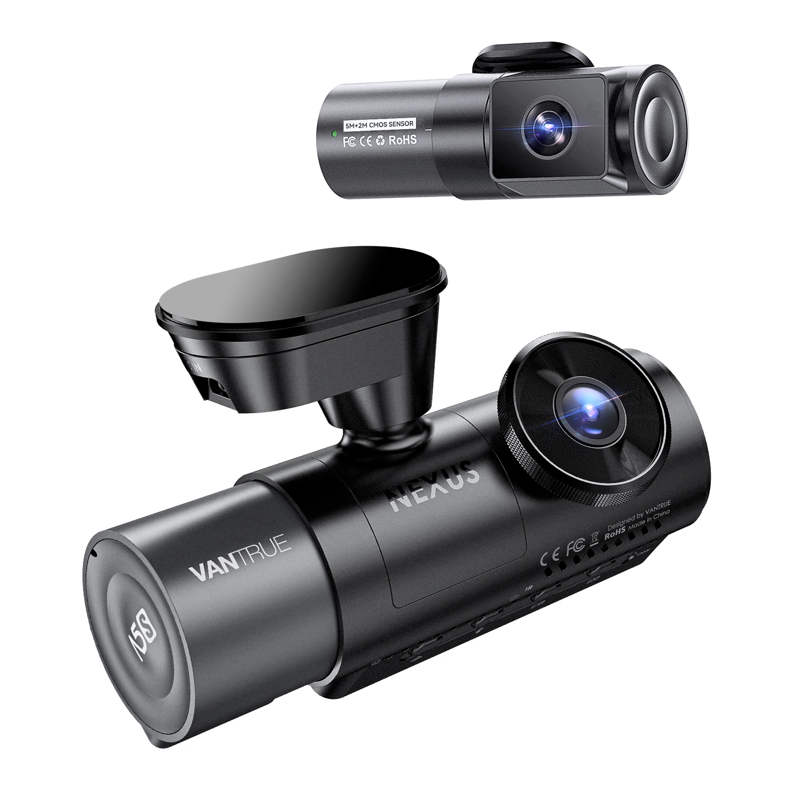 Vantrue N5S 4 Kanal Dashcam mit Front, Innenraum, Heck, GPS, WLAN und Parküberwachung – Bild 1